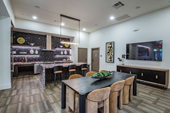 Centennial at the 5th apartments resident clubhouse kitchen